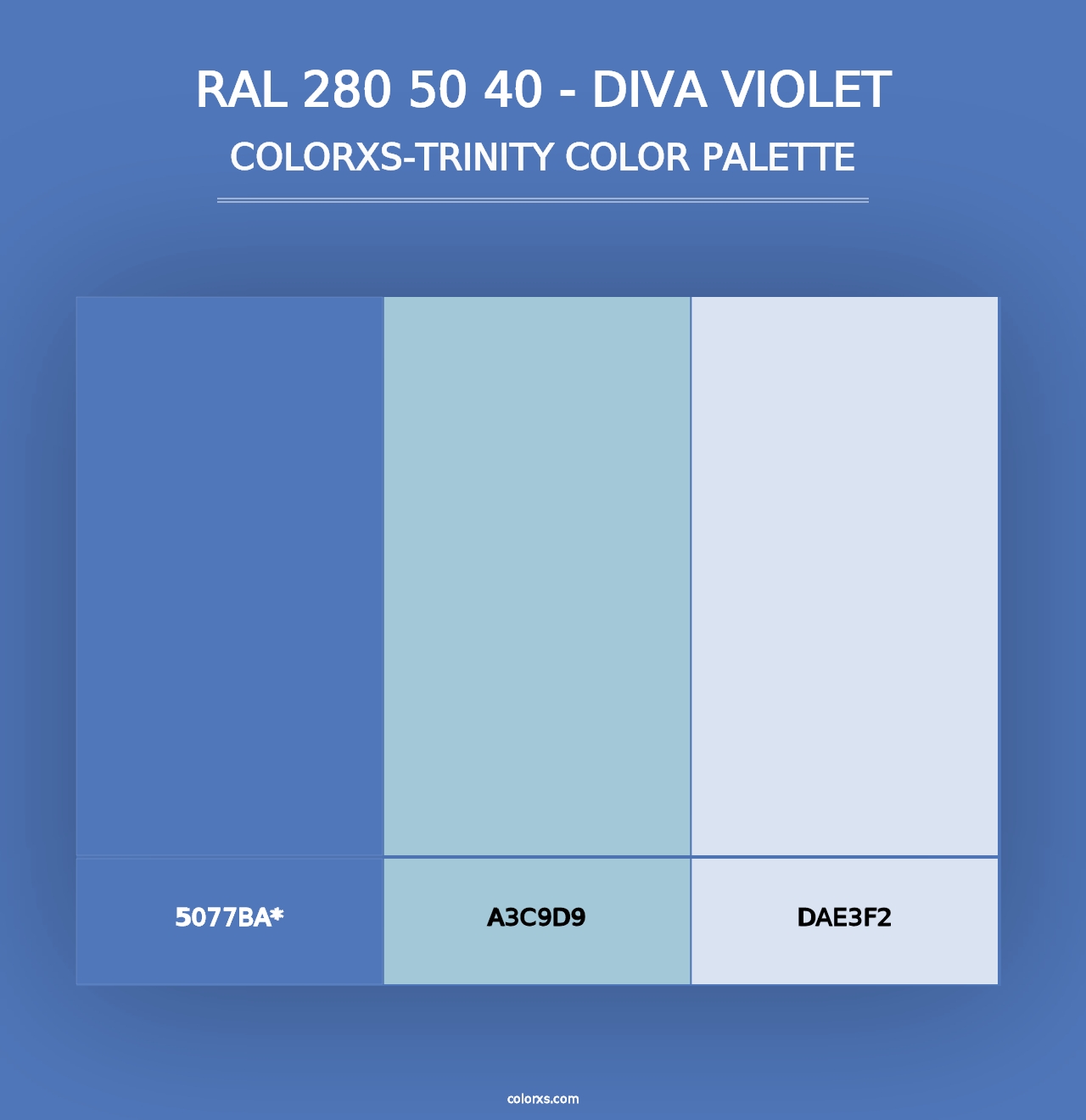 RAL 280 50 40 - Diva Violet - Colorxs Trinity Palette