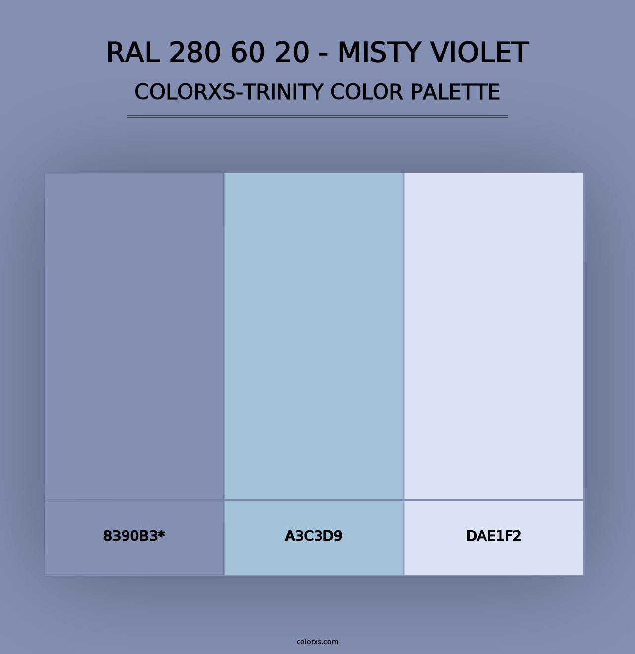 RAL 280 60 20 - Misty Violet - Colorxs Trinity Palette