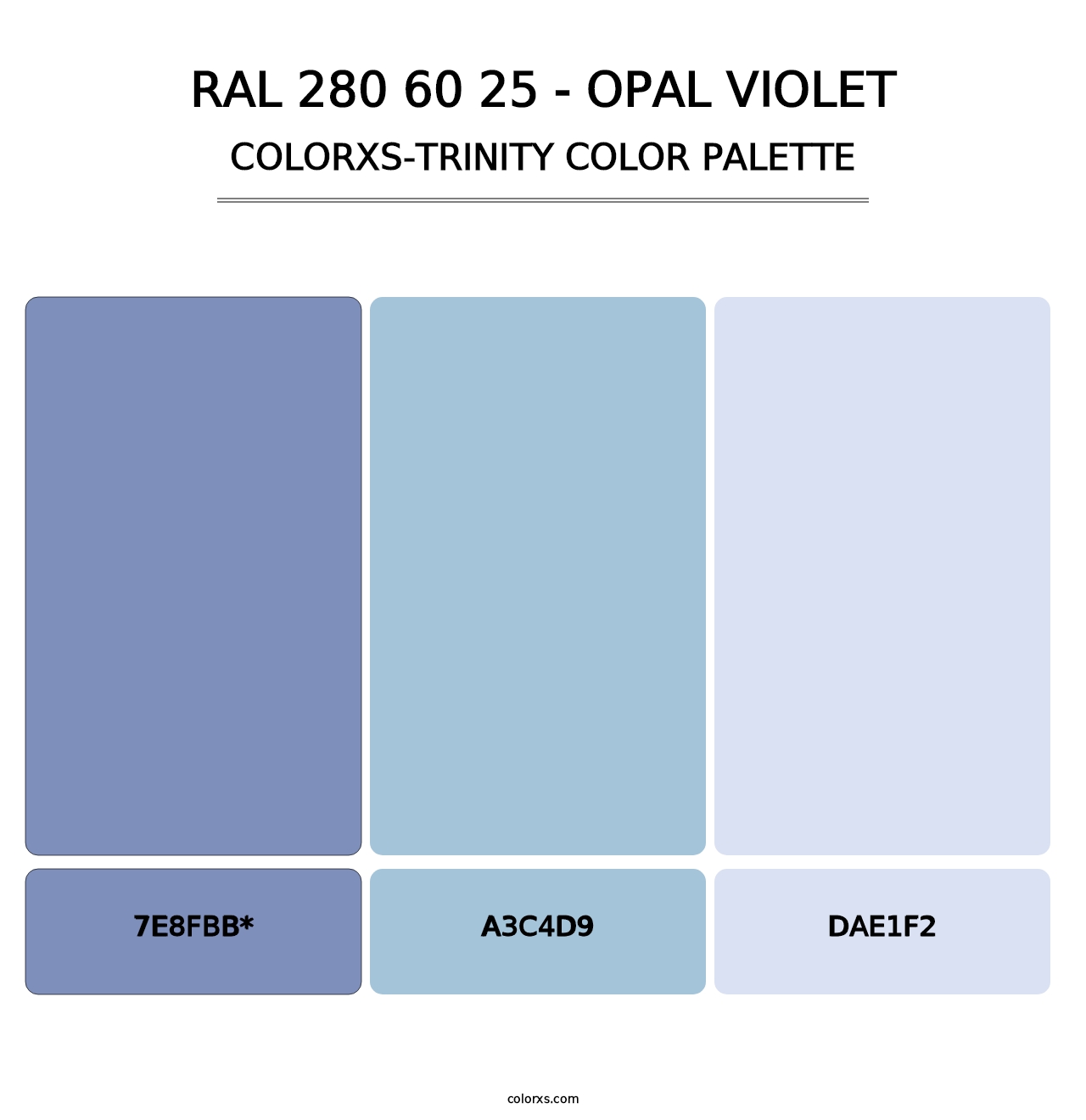 RAL 280 60 25 - Opal Violet - Colorxs Trinity Palette