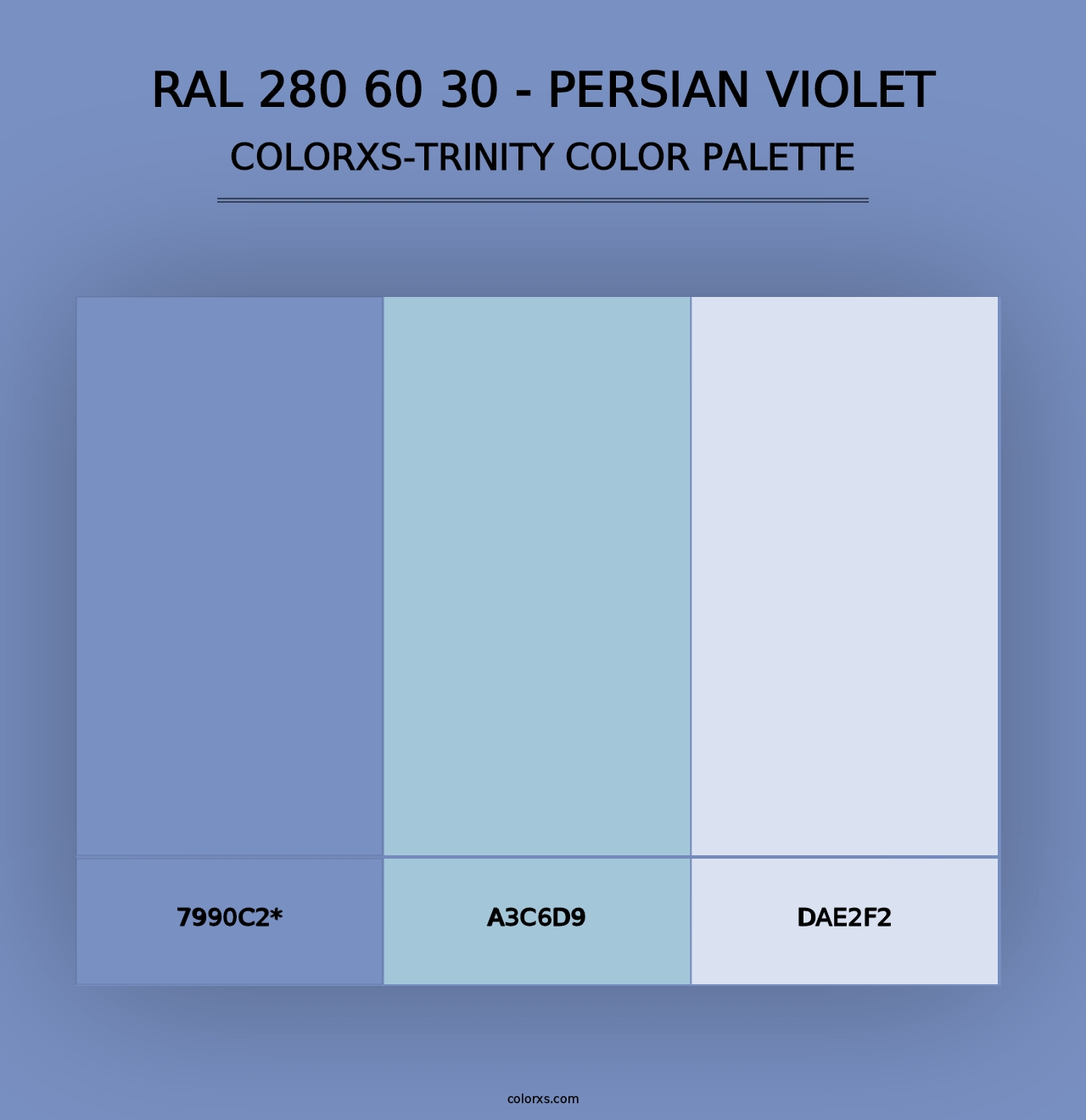 RAL 280 60 30 - Persian Violet - Colorxs Trinity Palette