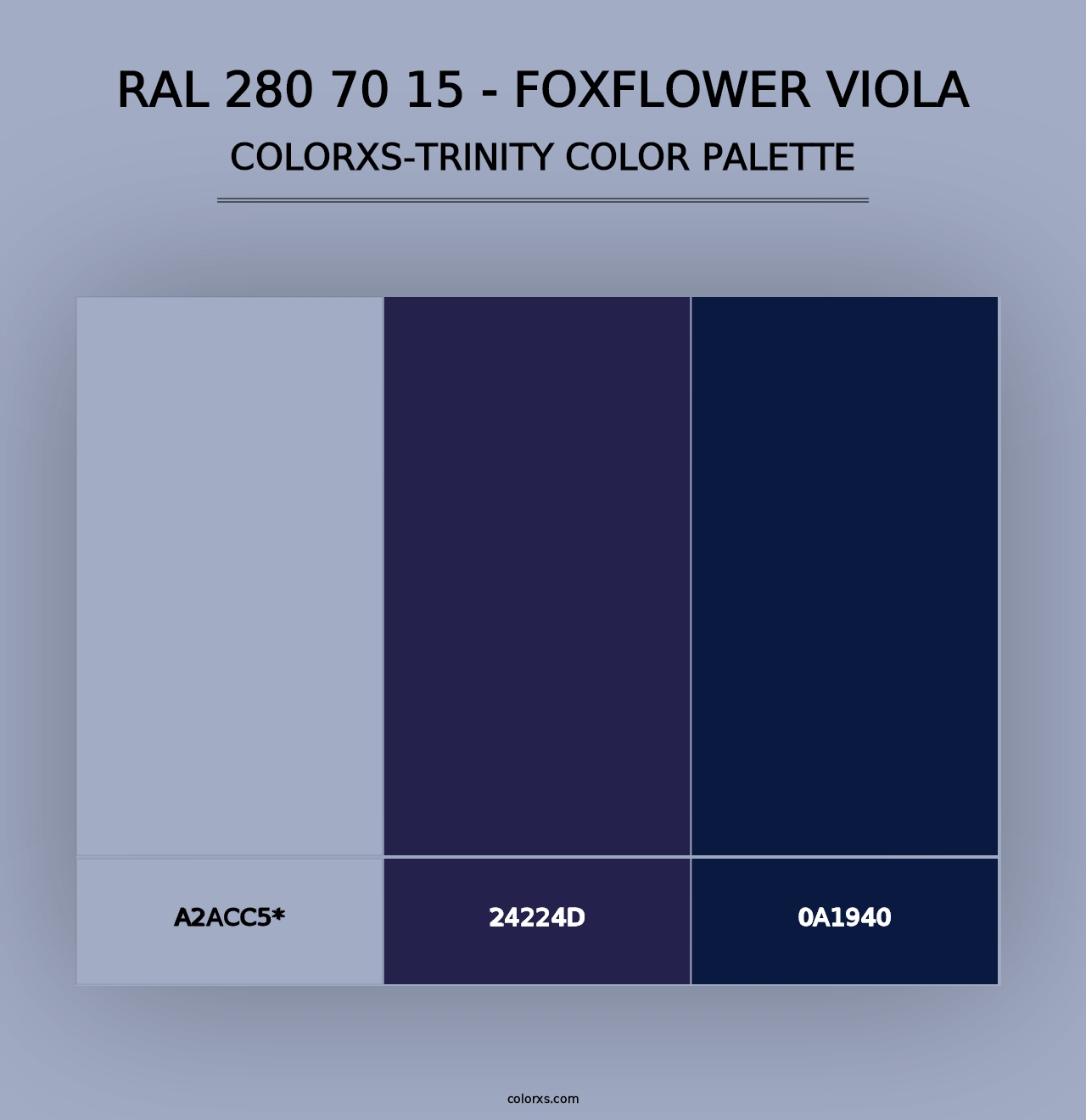 RAL 280 70 15 - Foxflower Viola - Colorxs Trinity Palette