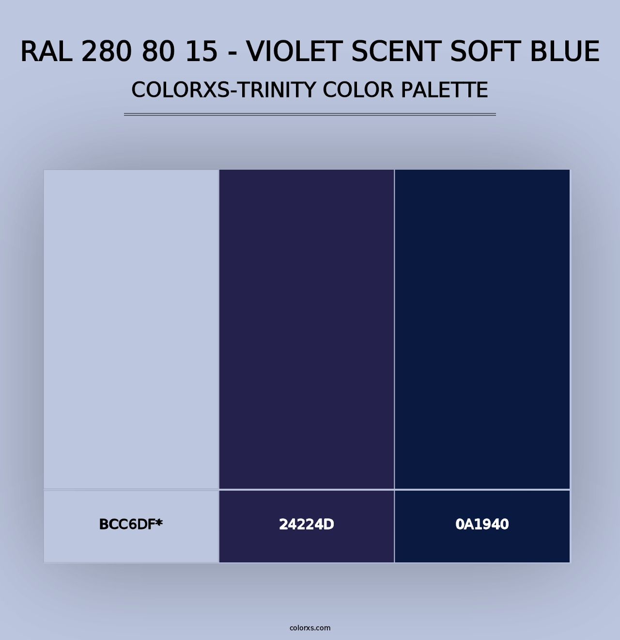 RAL 280 80 15 - Violet Scent Soft Blue - Colorxs Trinity Palette