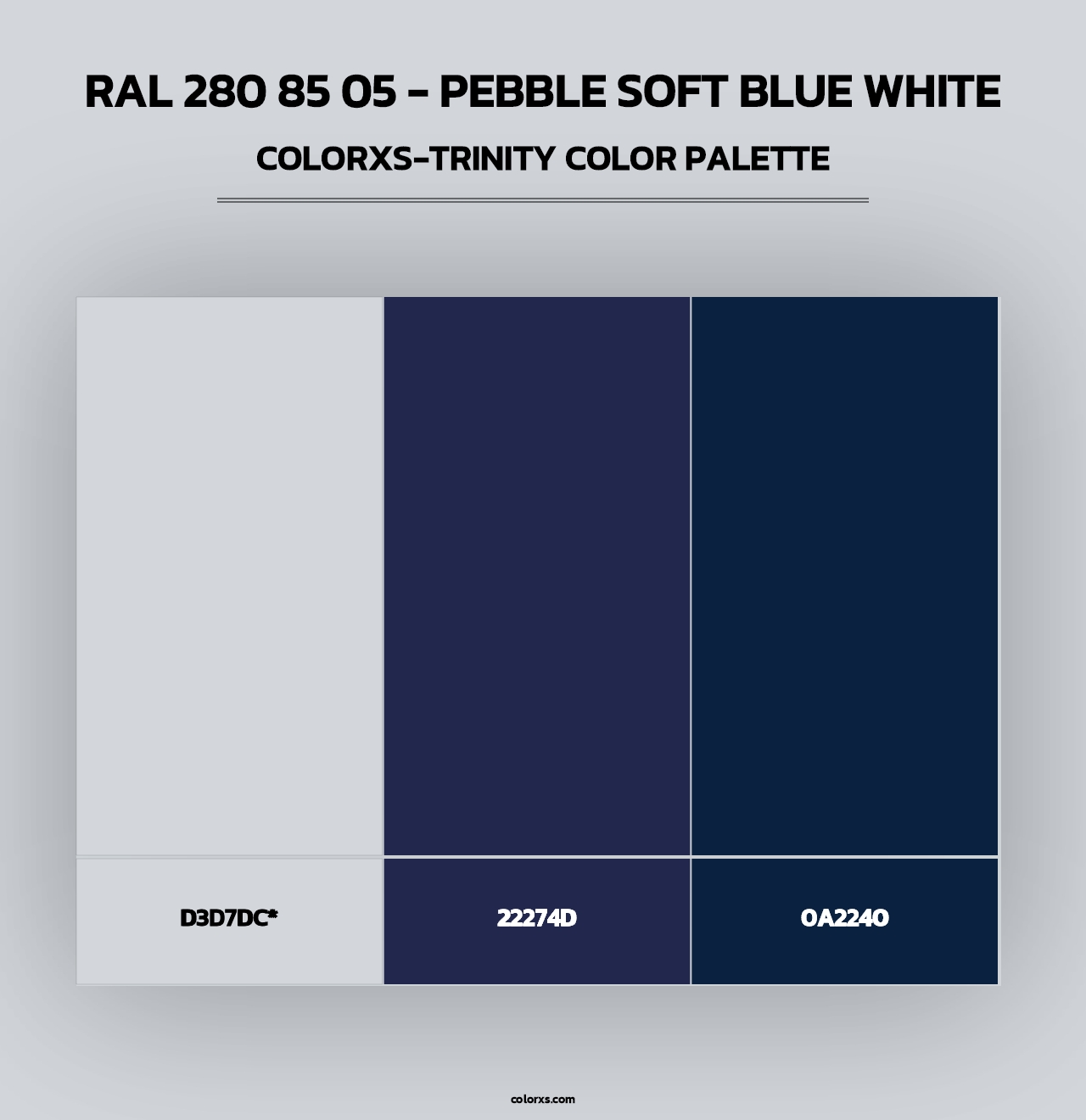 RAL 280 85 05 - Pebble Soft Blue White - Colorxs Trinity Palette