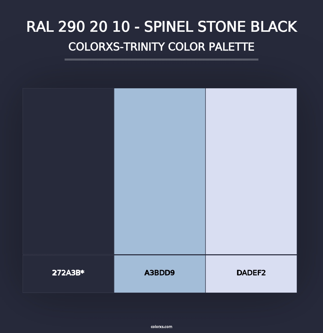 RAL 290 20 10 - Spinel Stone Black - Colorxs Trinity Palette