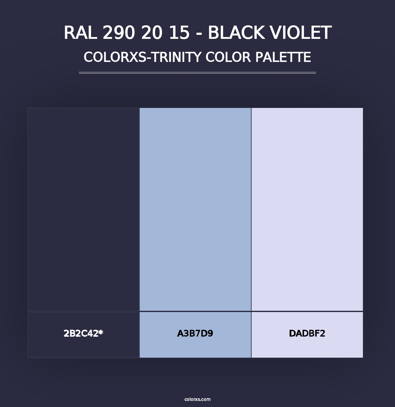 RAL 290 20 15 - Black Violet - Colorxs Trinity Palette