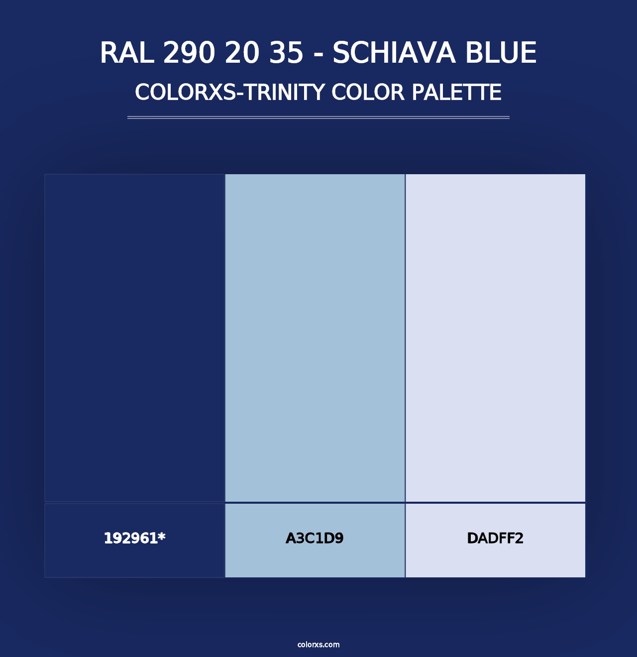 RAL 290 20 35 - Schiava Blue - Colorxs Trinity Palette