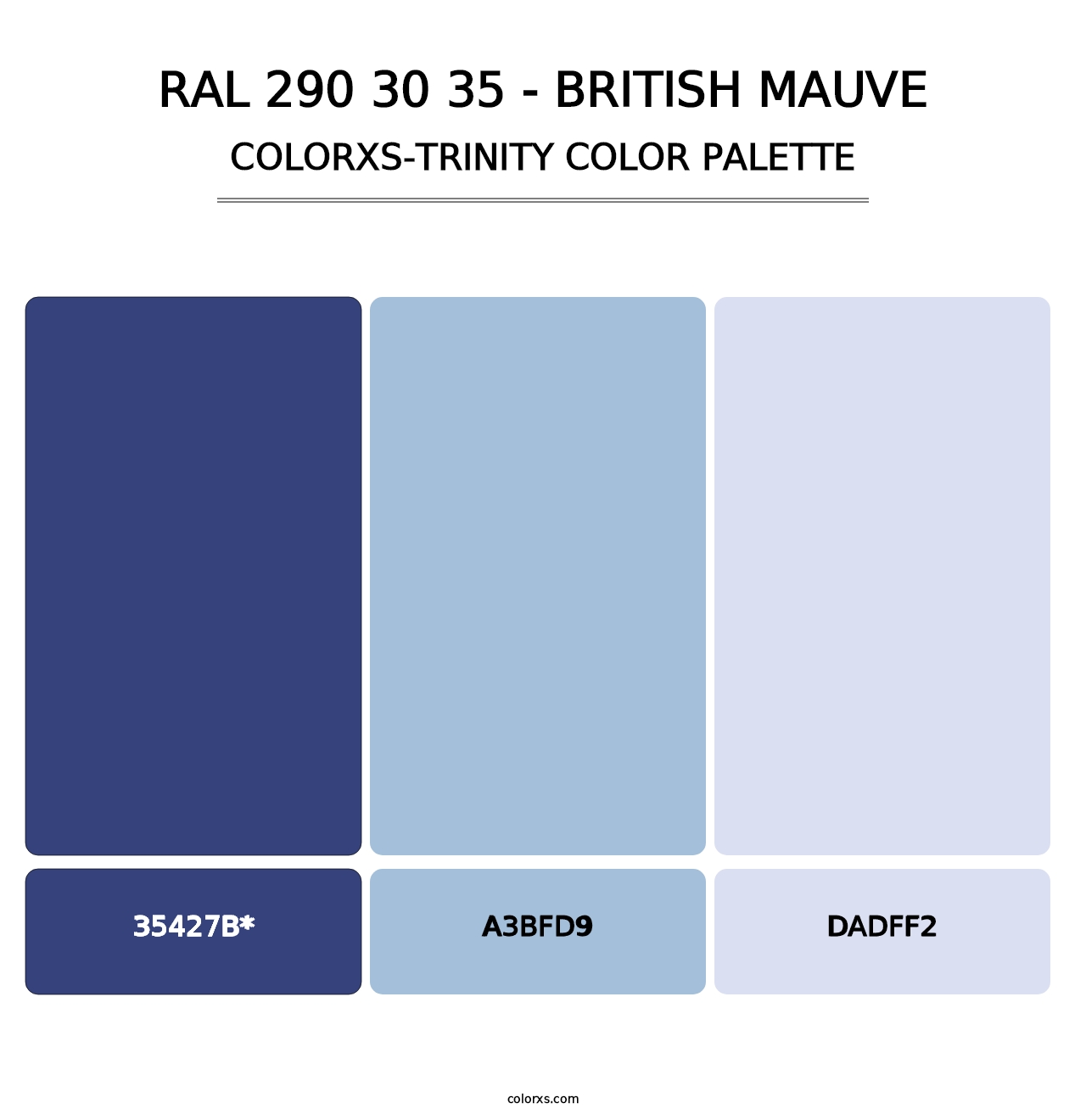 RAL 290 30 35 - British Mauve - Colorxs Trinity Palette