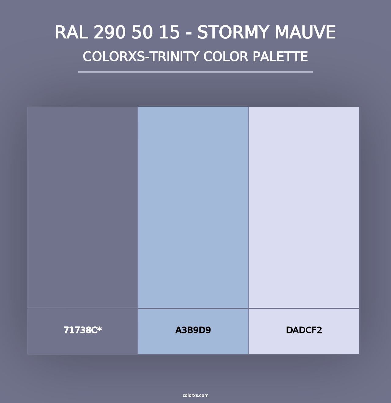 RAL 290 50 15 - Stormy Mauve - Colorxs Trinity Palette