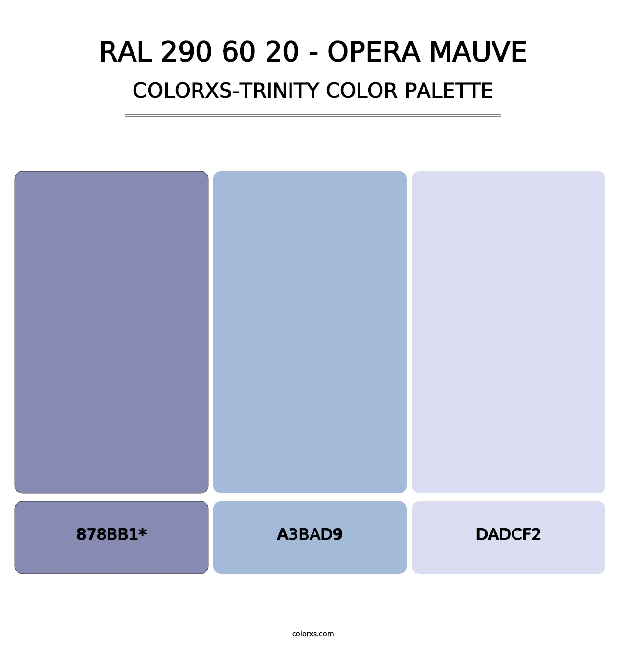 RAL 290 60 20 - Opera Mauve - Colorxs Trinity Palette