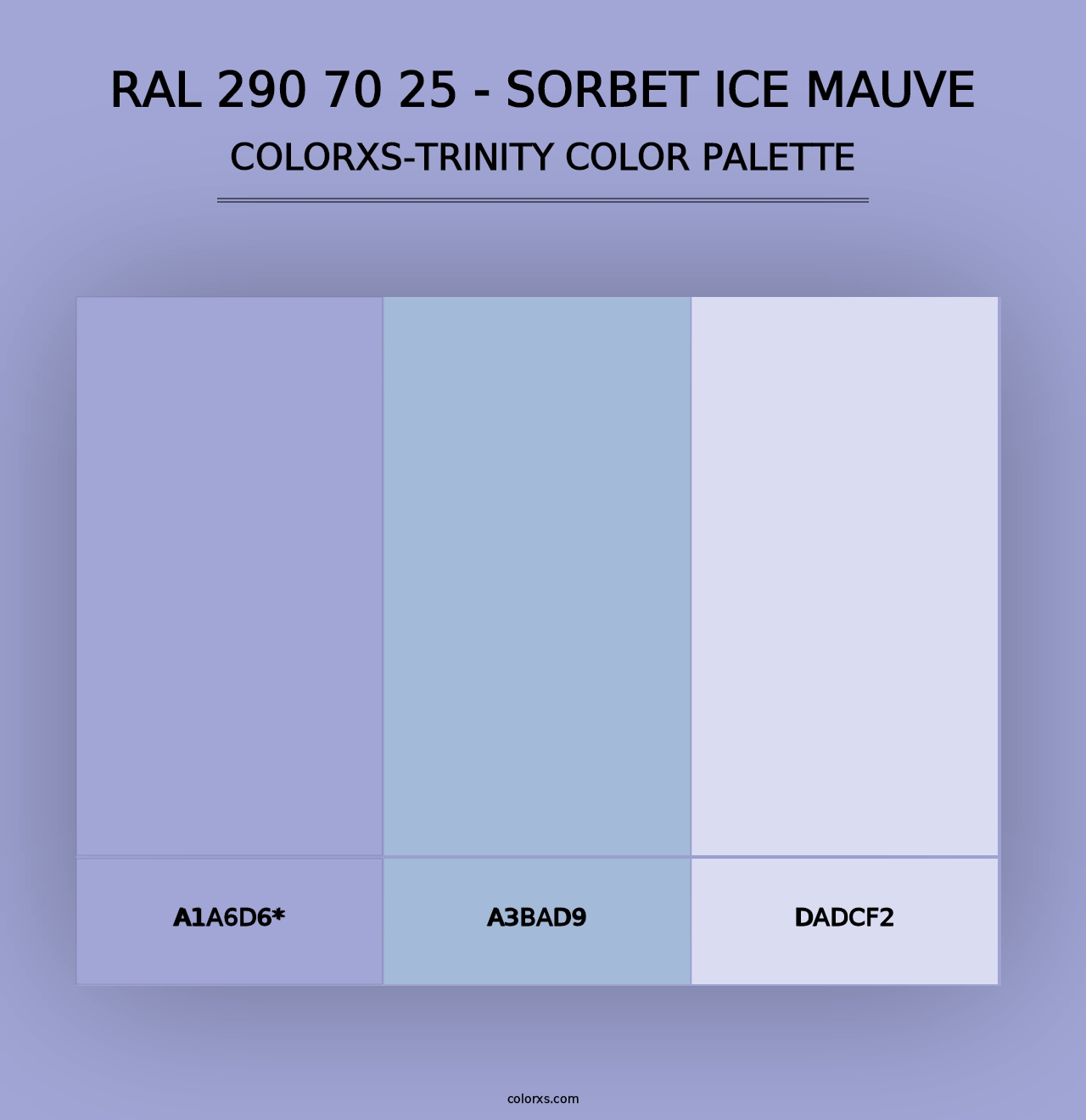 RAL 290 70 25 - Sorbet Ice Mauve - Colorxs Trinity Palette