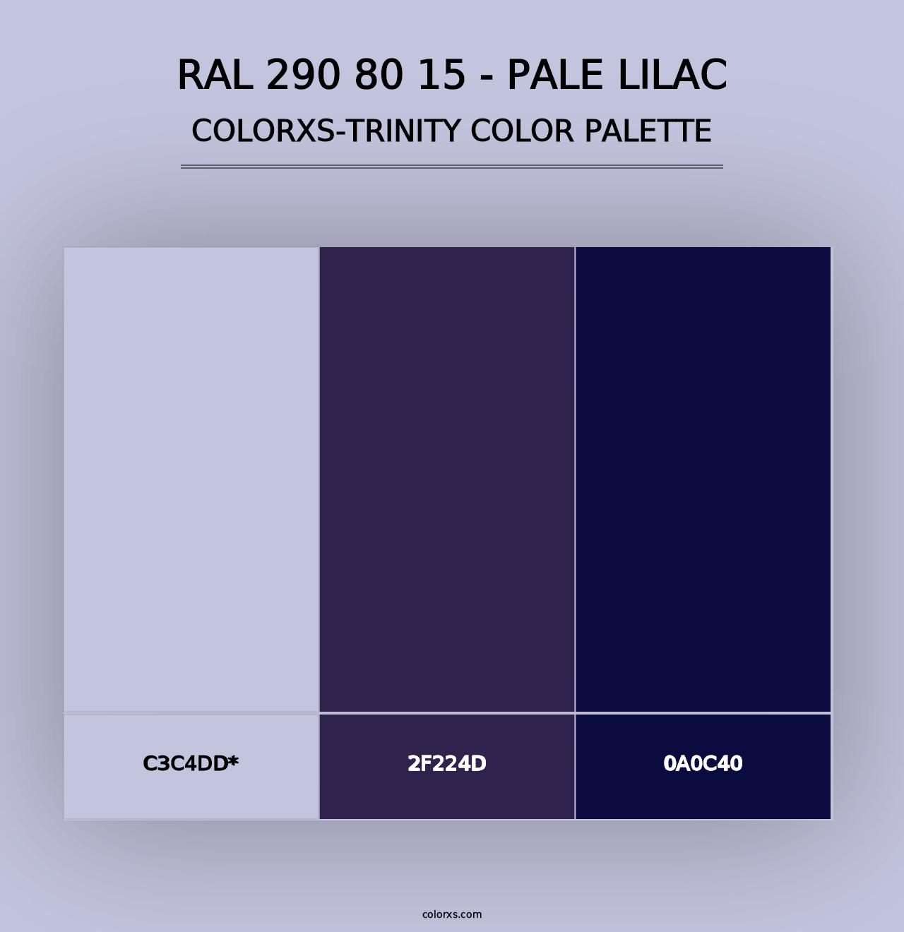 RAL 290 80 15 - Pale Lilac - Colorxs Trinity Palette