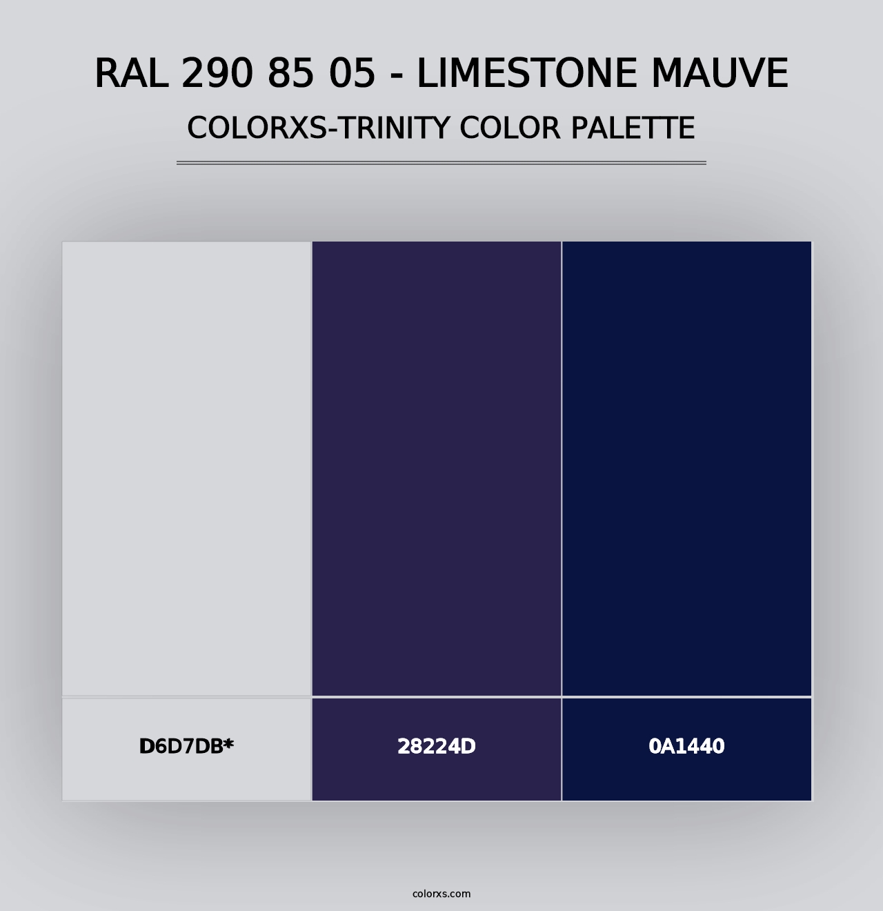 RAL 290 85 05 - Limestone Mauve - Colorxs Trinity Palette