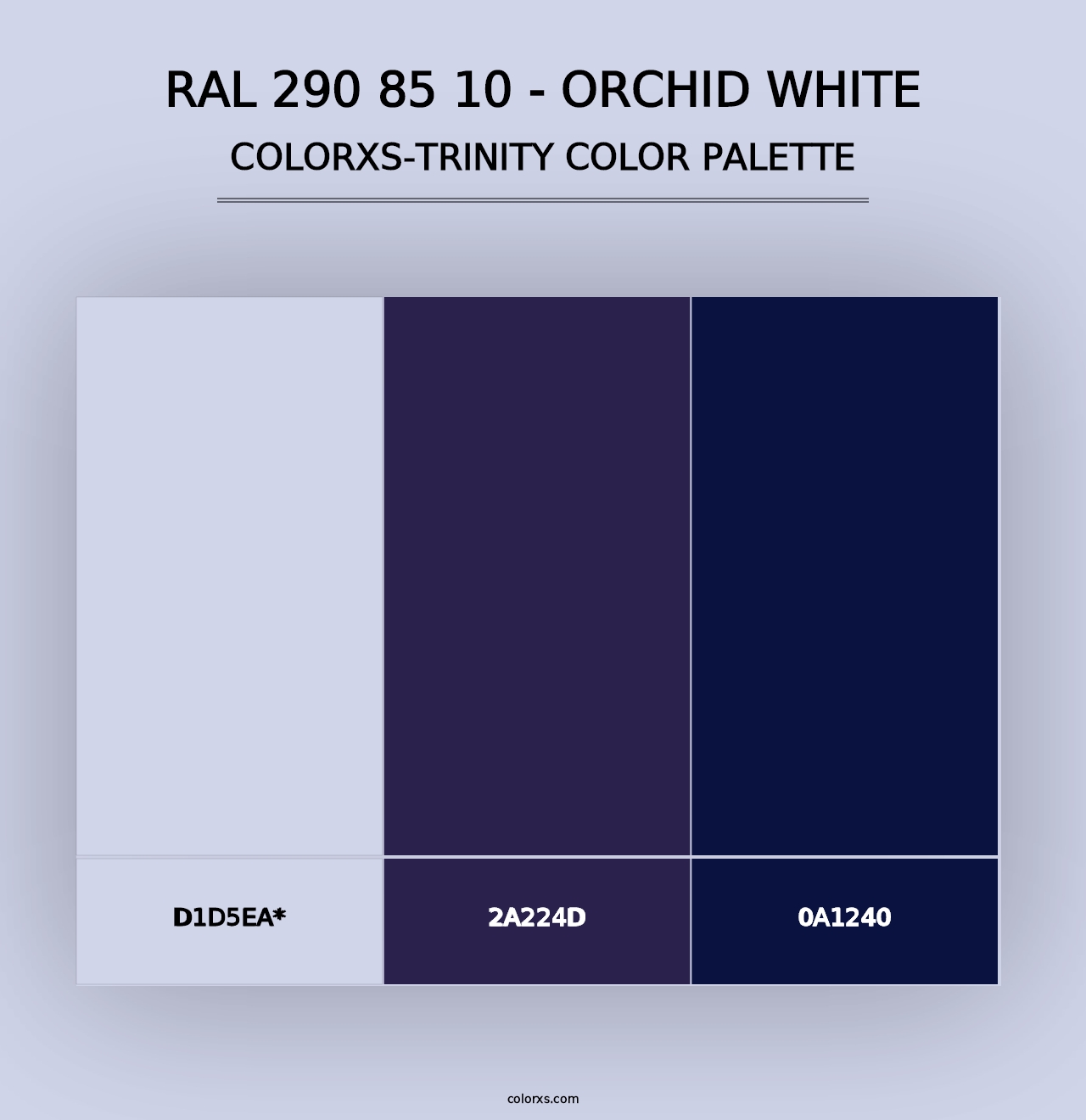 RAL 290 85 10 - Orchid White - Colorxs Trinity Palette