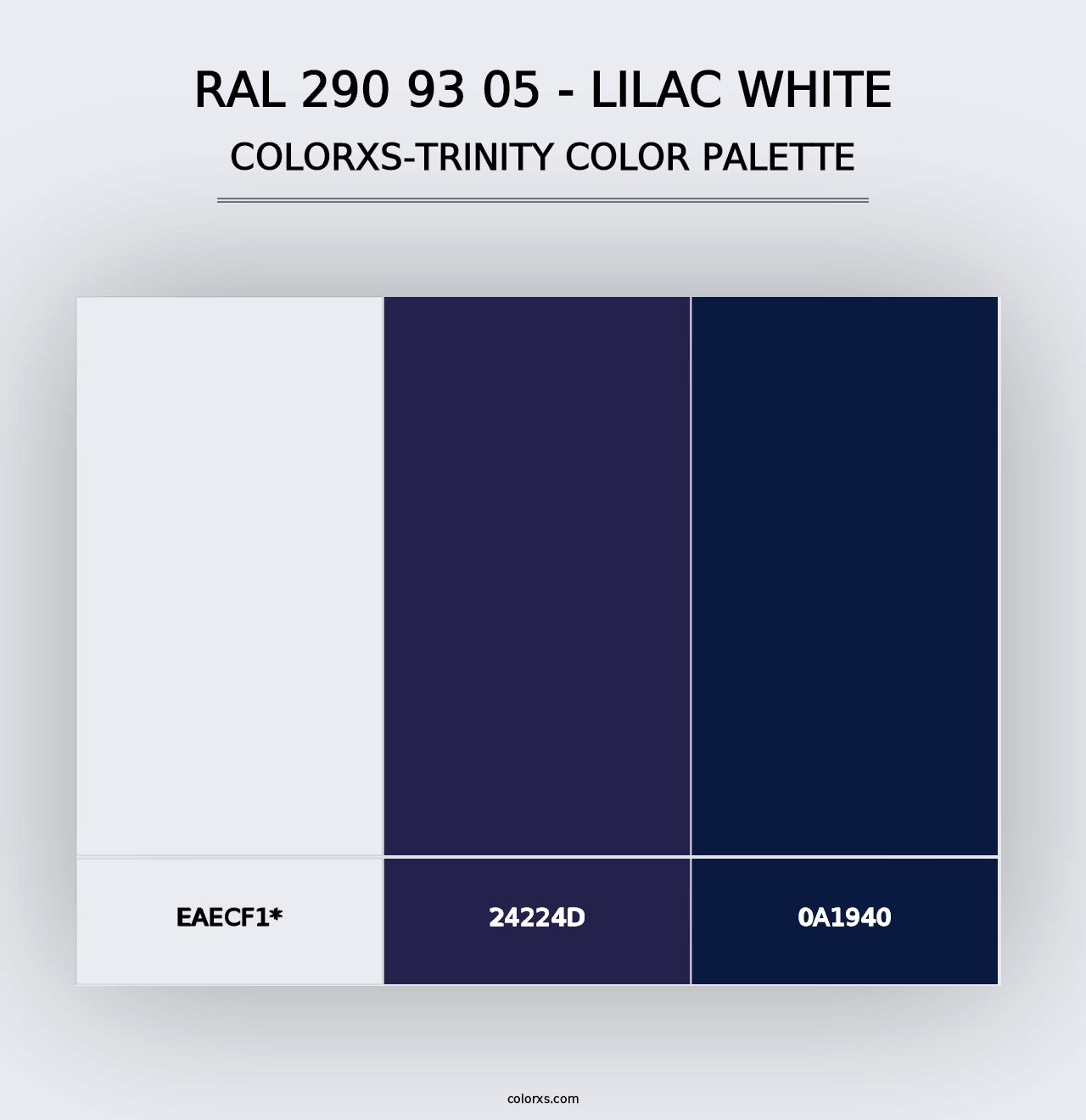 RAL 290 93 05 - Lilac White - Colorxs Trinity Palette