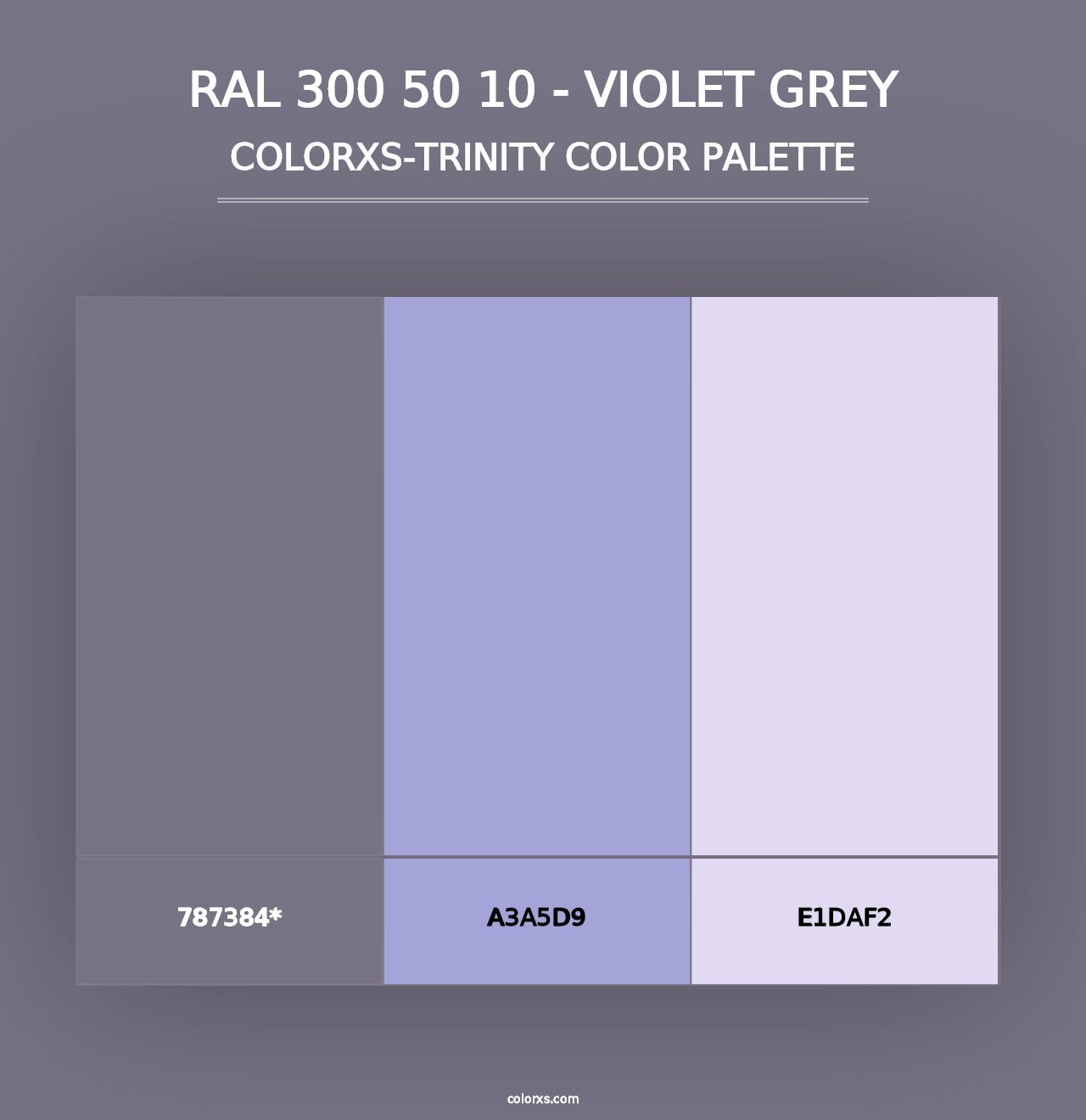 RAL 300 50 10 - Violet Grey - Colorxs Trinity Palette