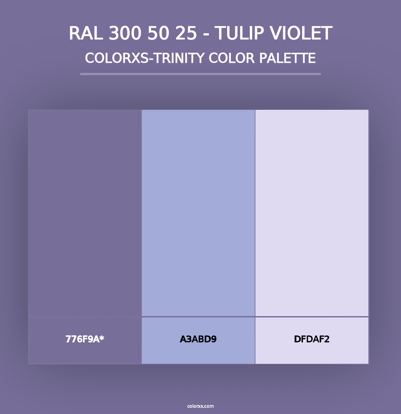 RAL 300 50 25 - Tulip Violet - Colorxs Trinity Palette