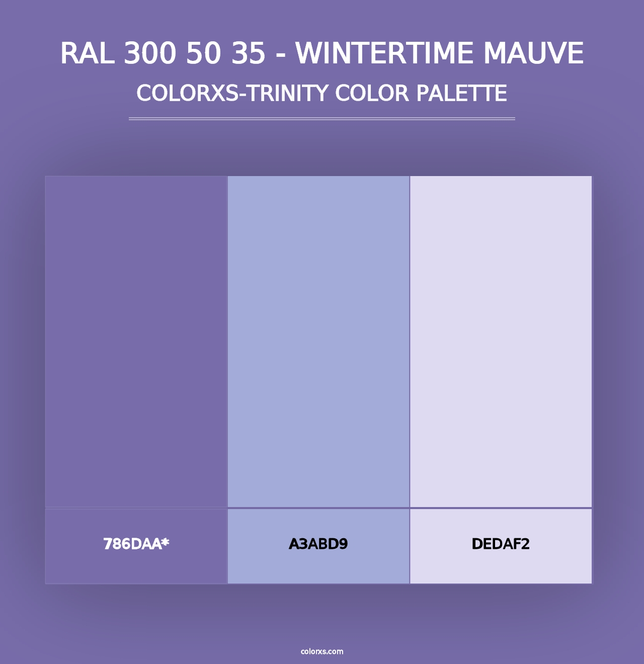 RAL 300 50 35 - Wintertime Mauve - Colorxs Trinity Palette