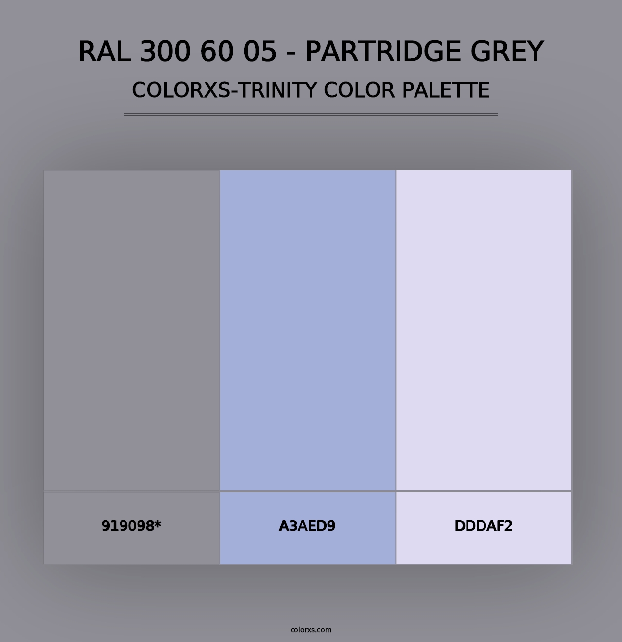 RAL 300 60 05 - Partridge Grey - Colorxs Trinity Palette