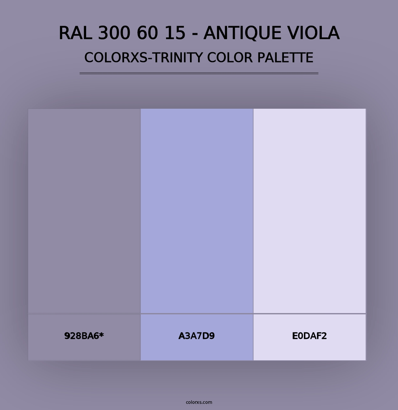 RAL 300 60 15 - Antique Viola - Colorxs Trinity Palette