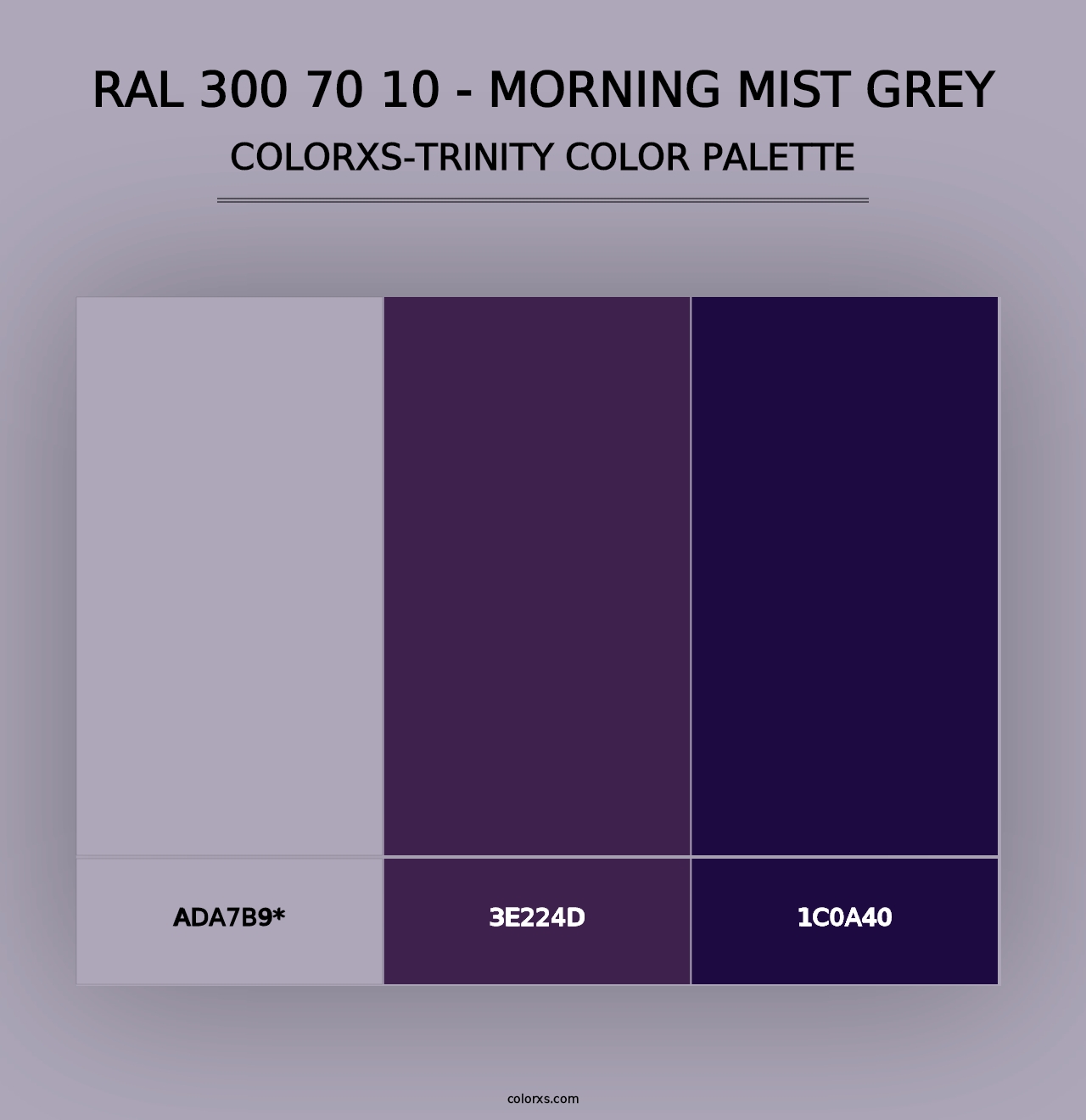 RAL 300 70 10 - Morning Mist Grey - Colorxs Trinity Palette