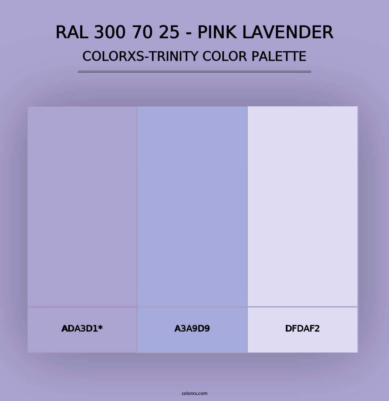 RAL 300 70 25 - Pink Lavender - Colorxs Trinity Palette