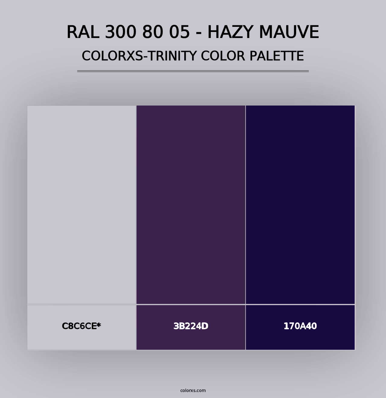 RAL 300 80 05 - Hazy Mauve - Colorxs Trinity Palette