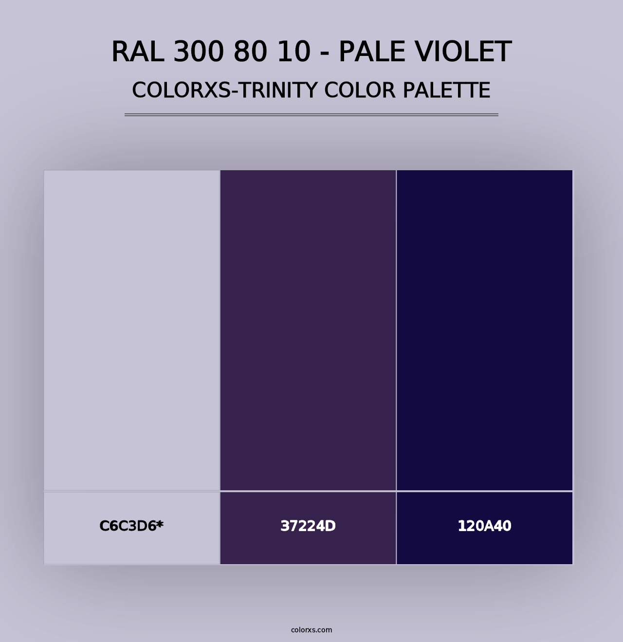 RAL 300 80 10 - Pale Violet - Colorxs Trinity Palette