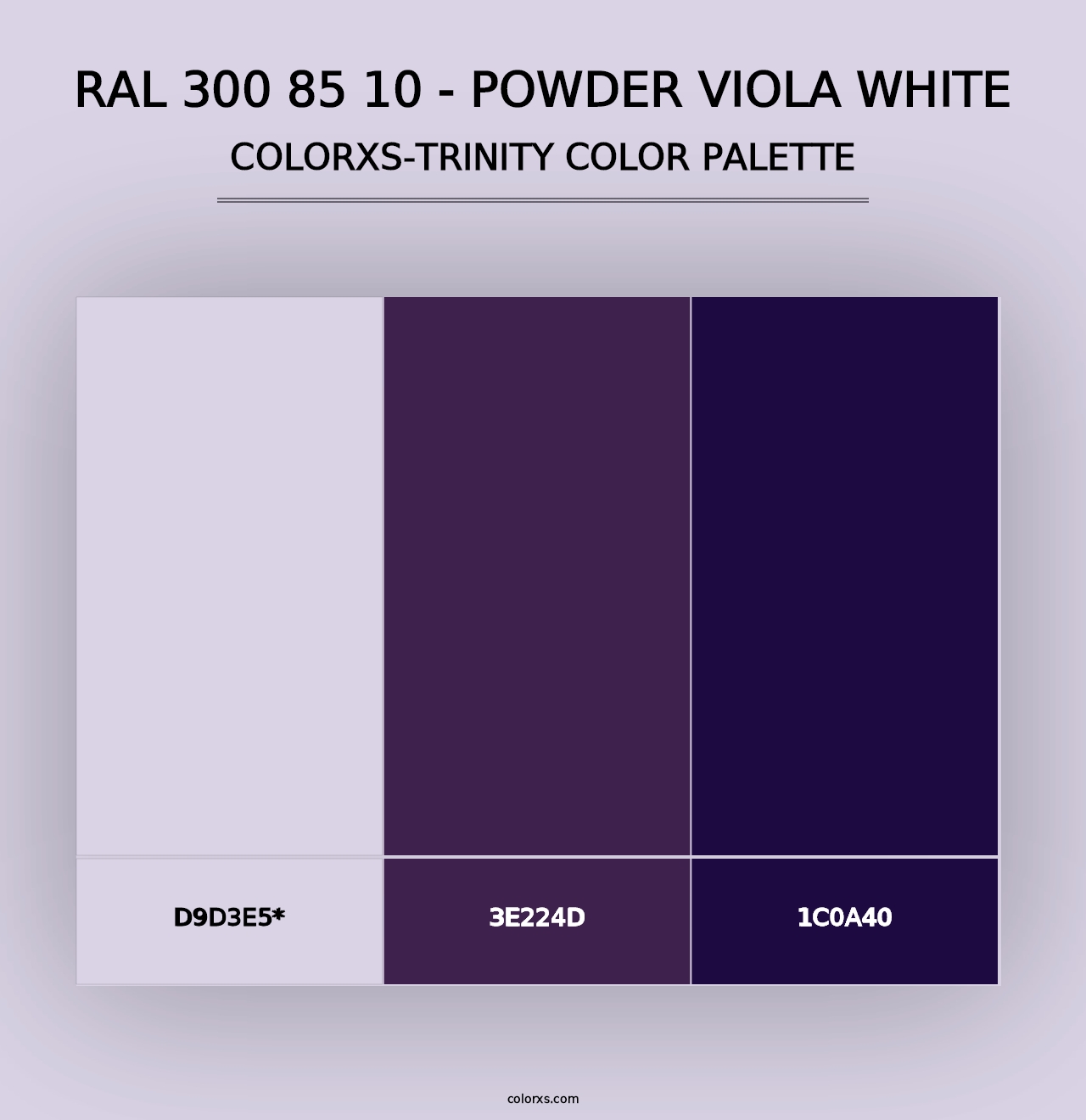 RAL 300 85 10 - Powder Viola White - Colorxs Trinity Palette