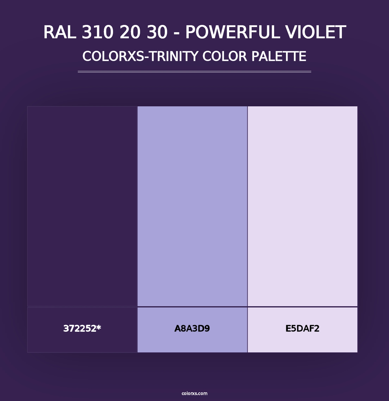 RAL 310 20 30 - Powerful Violet - Colorxs Trinity Palette