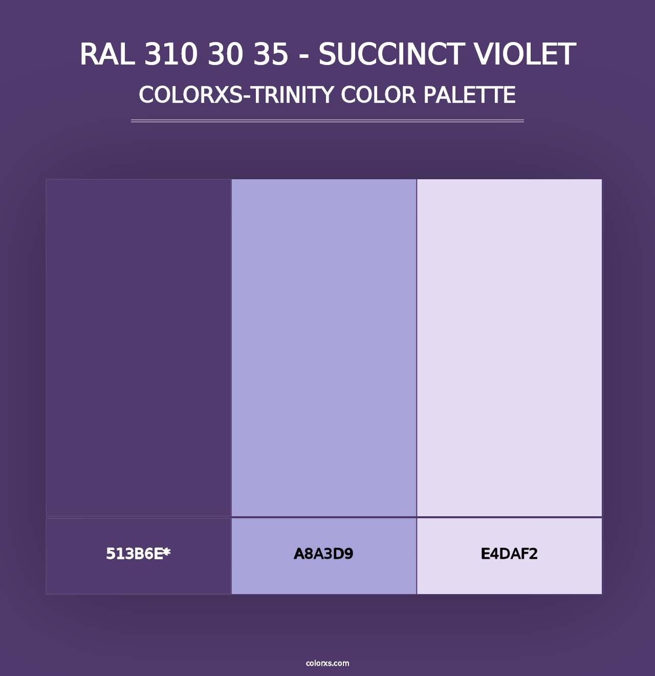 RAL 310 30 35 - Succinct Violet - Colorxs Trinity Palette