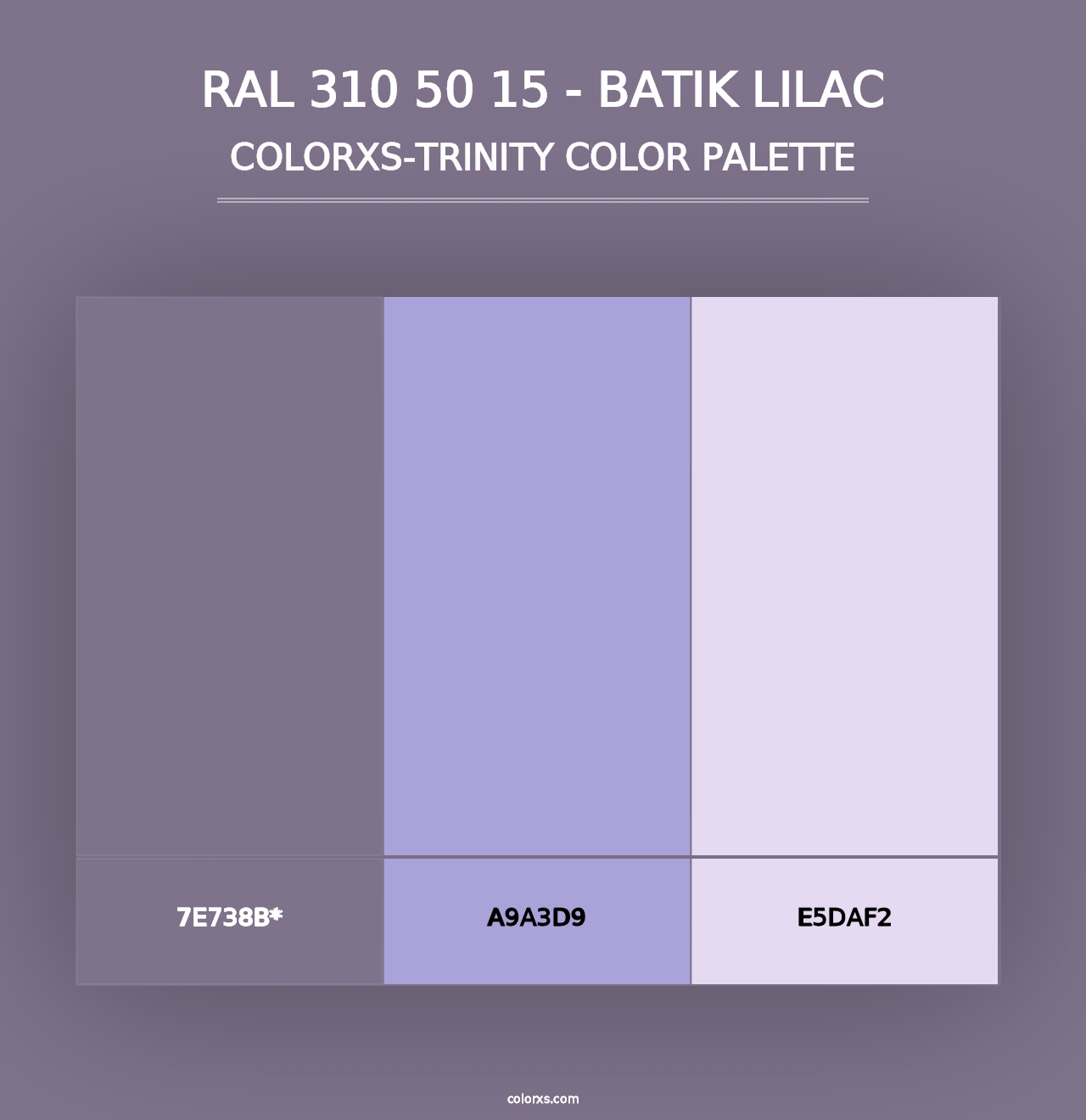 RAL 310 50 15 - Batik Lilac - Colorxs Trinity Palette