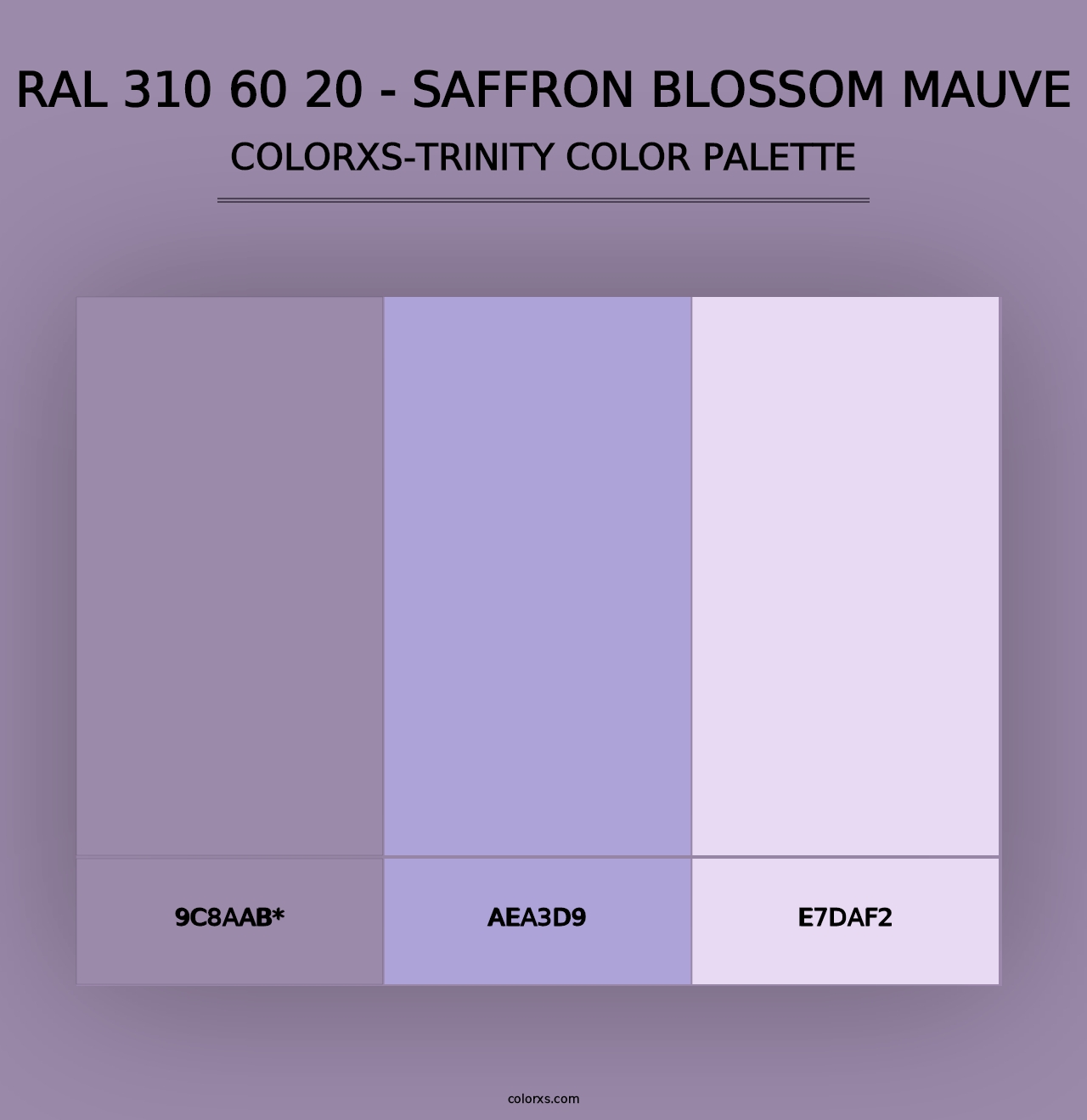 RAL 310 60 20 - Saffron Blossom Mauve - Colorxs Trinity Palette