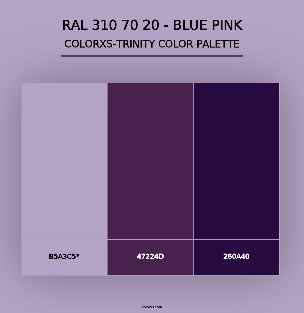 RAL 310 70 20 - Blue Pink - Colorxs Trinity Palette