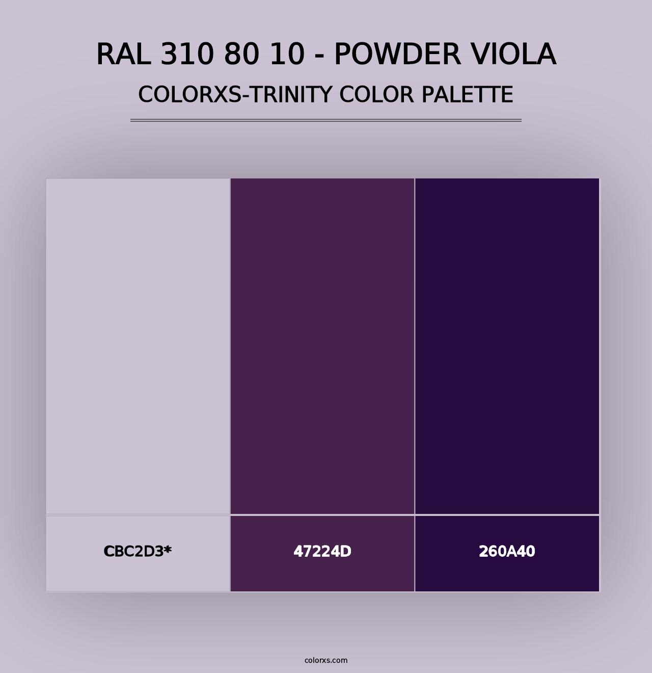 RAL 310 80 10 - Powder Viola - Colorxs Trinity Palette