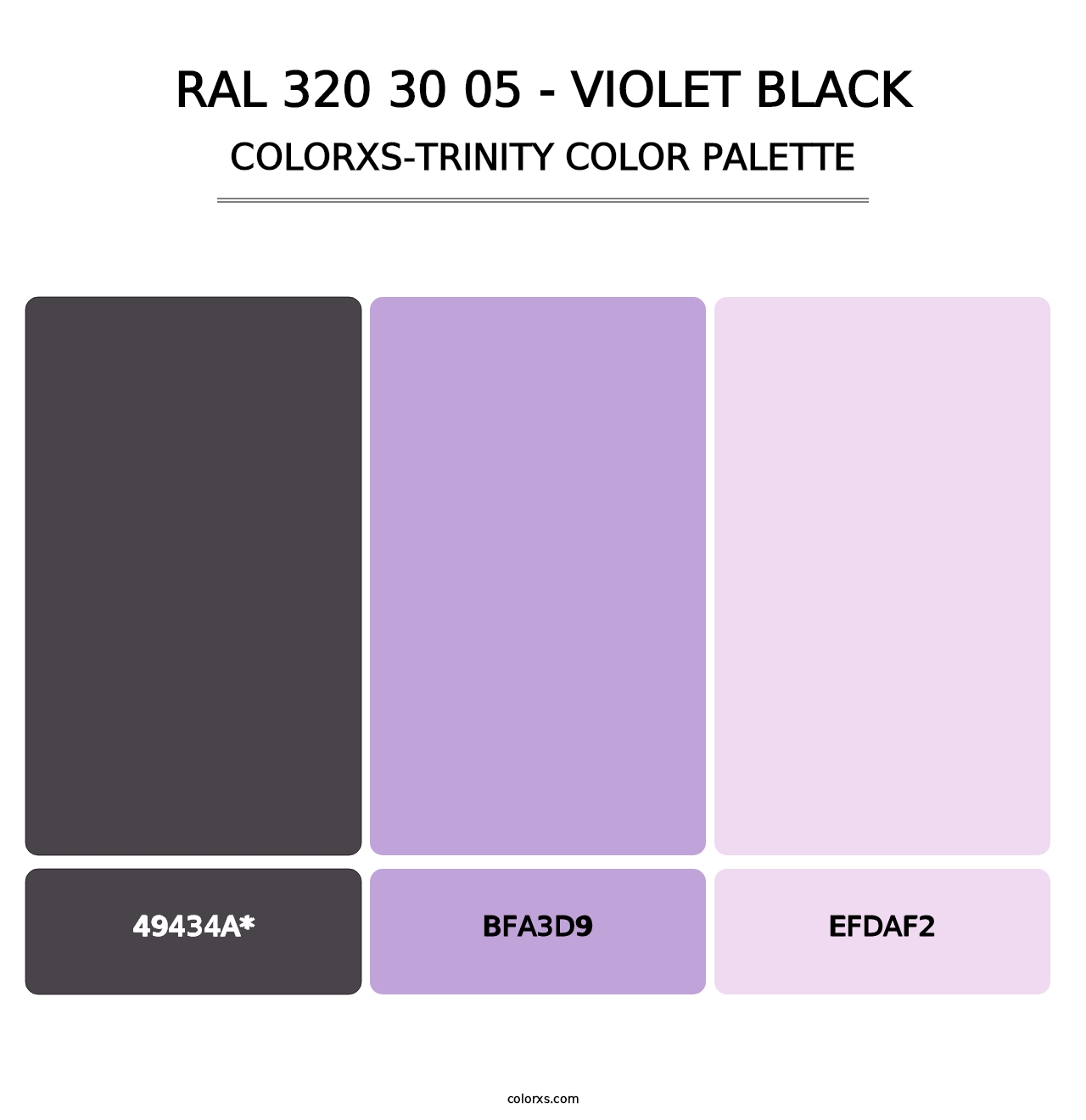 RAL 320 30 05 - Violet Black - Colorxs Trinity Palette