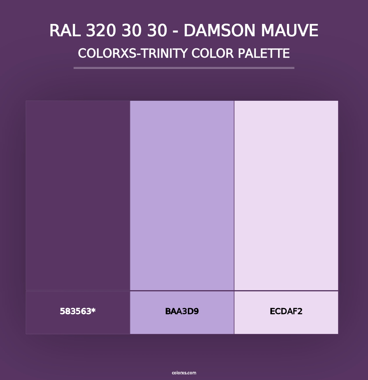 RAL 320 30 30 - Damson Mauve - Colorxs Trinity Palette