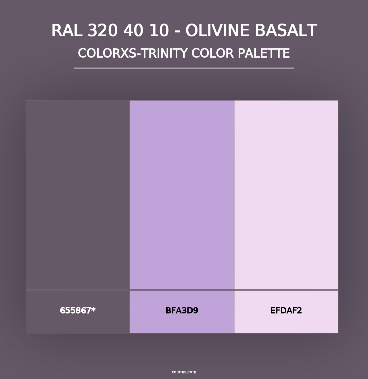 RAL 320 40 10 - Olivine Basalt - Colorxs Trinity Palette