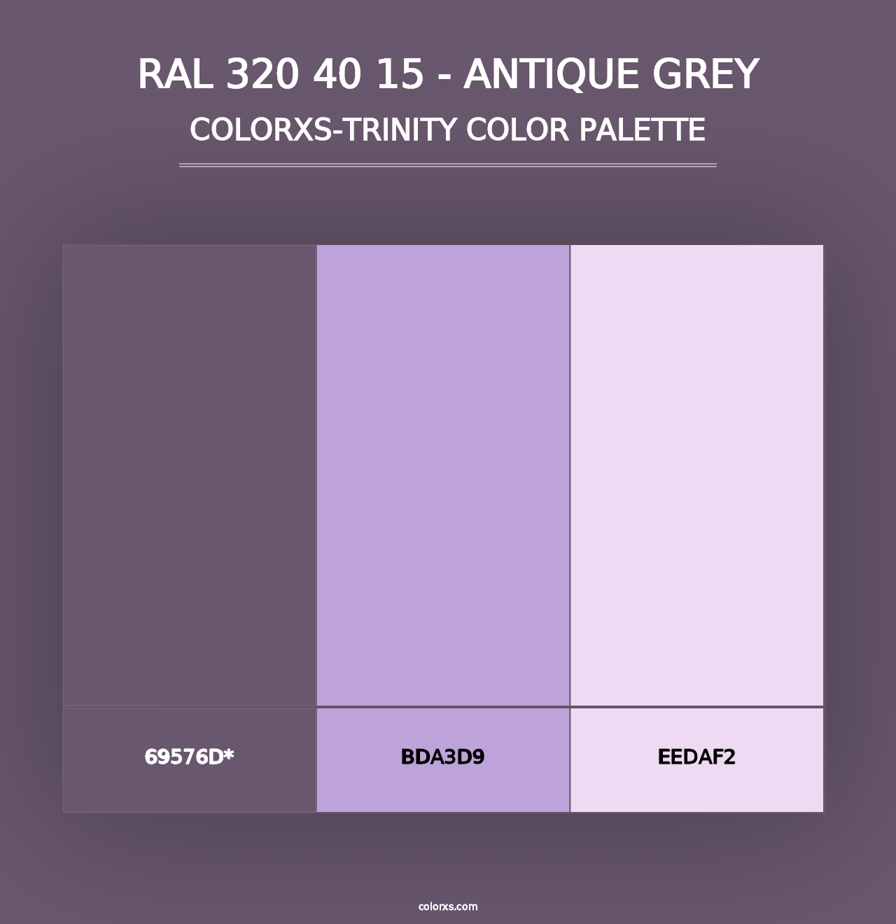 RAL 320 40 15 - Antique Grey - Colorxs Trinity Palette