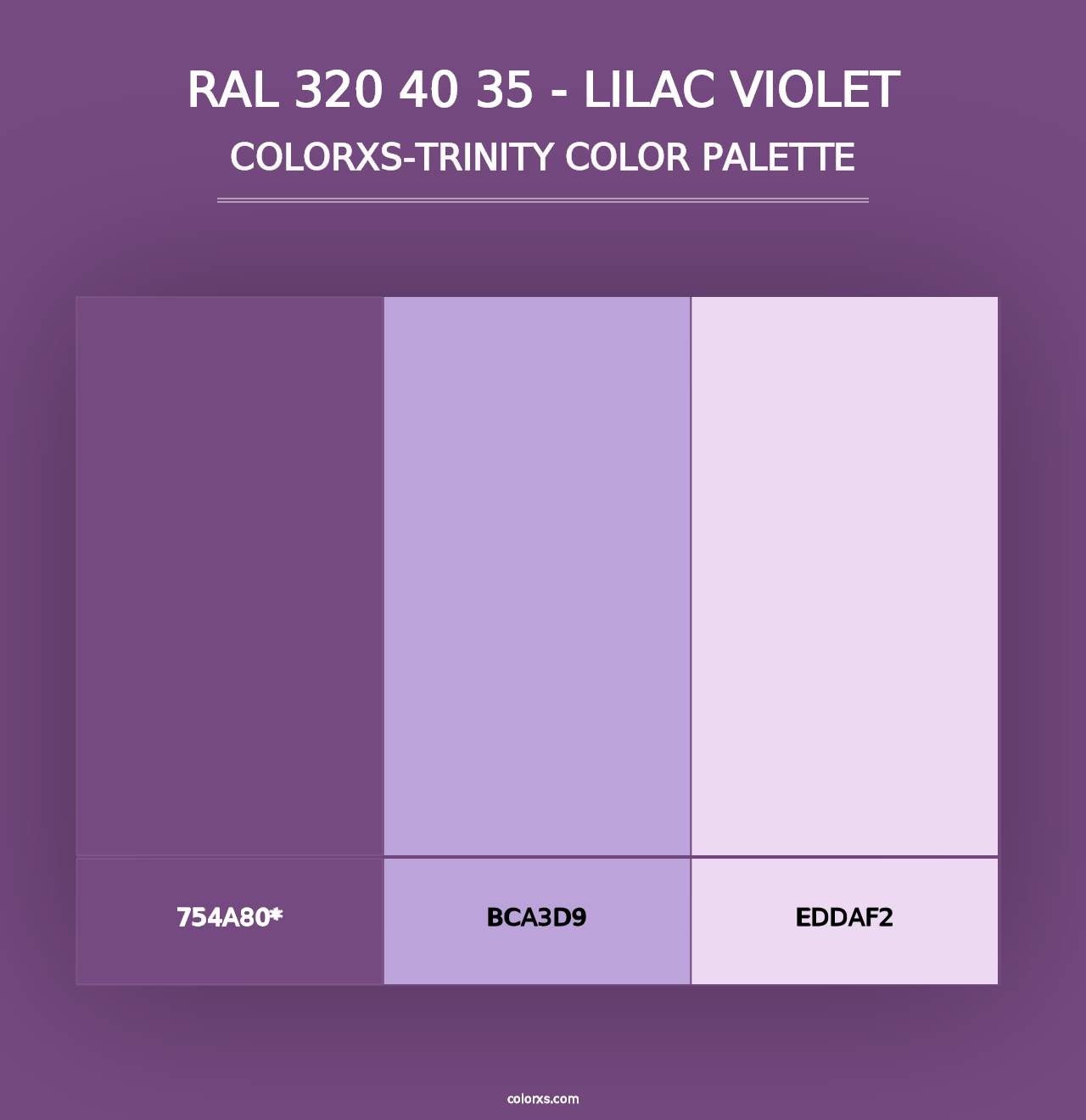 RAL 320 40 35 - Lilac Violet - Colorxs Trinity Palette