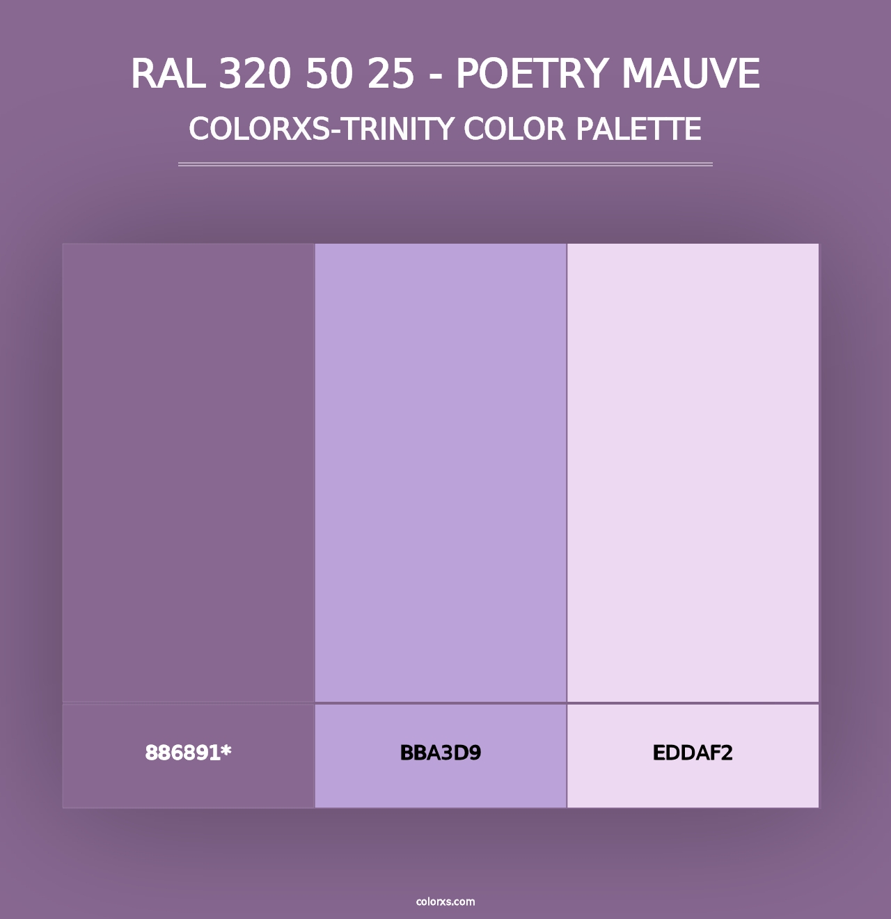 RAL 320 50 25 - Poetry Mauve - Colorxs Trinity Palette