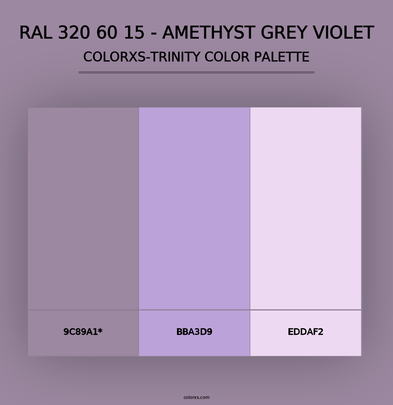 RAL 320 60 15 - Amethyst Grey Violet - Colorxs Trinity Palette