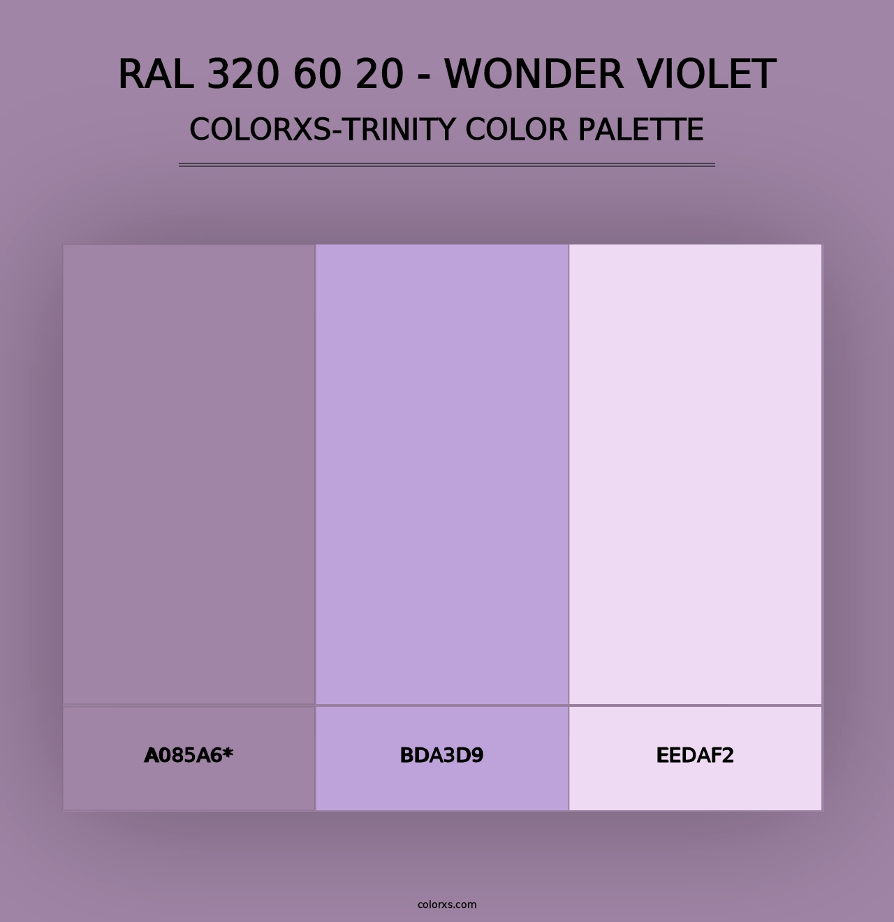 RAL 320 60 20 - Wonder Violet - Colorxs Trinity Palette