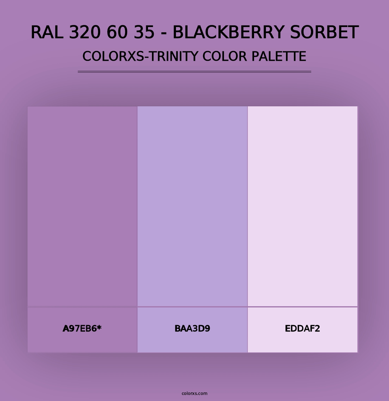 RAL 320 60 35 - Blackberry Sorbet - Colorxs Trinity Palette