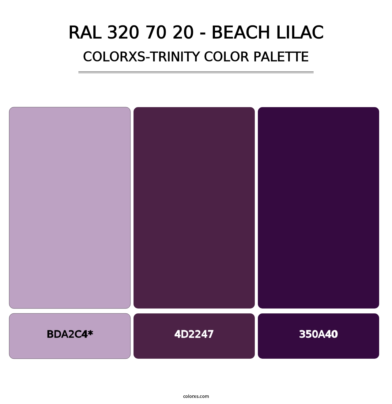 RAL 320 70 20 - Beach Lilac - Colorxs Trinity Palette