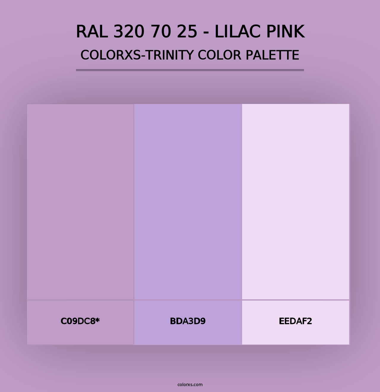 RAL 320 70 25 - Lilac Pink - Colorxs Trinity Palette