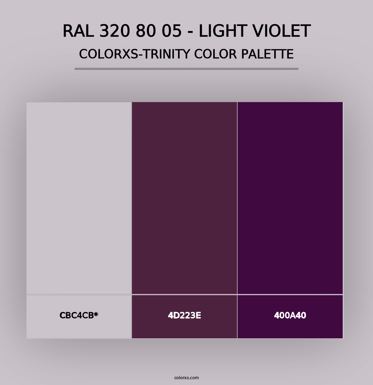 RAL 320 80 05 - Light Violet - Colorxs Trinity Palette