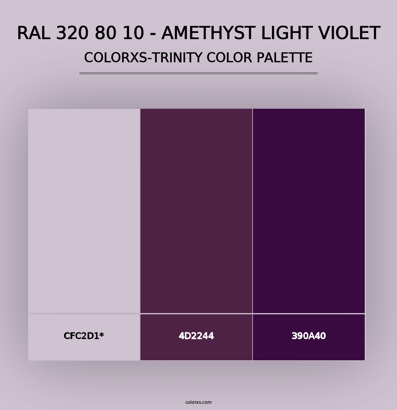 RAL 320 80 10 - Amethyst Light Violet - Colorxs Trinity Palette