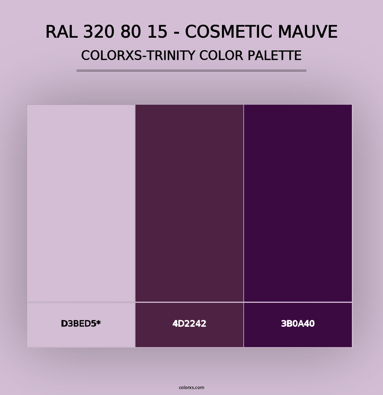 RAL 320 80 15 - Cosmetic Mauve - Colorxs Trinity Palette