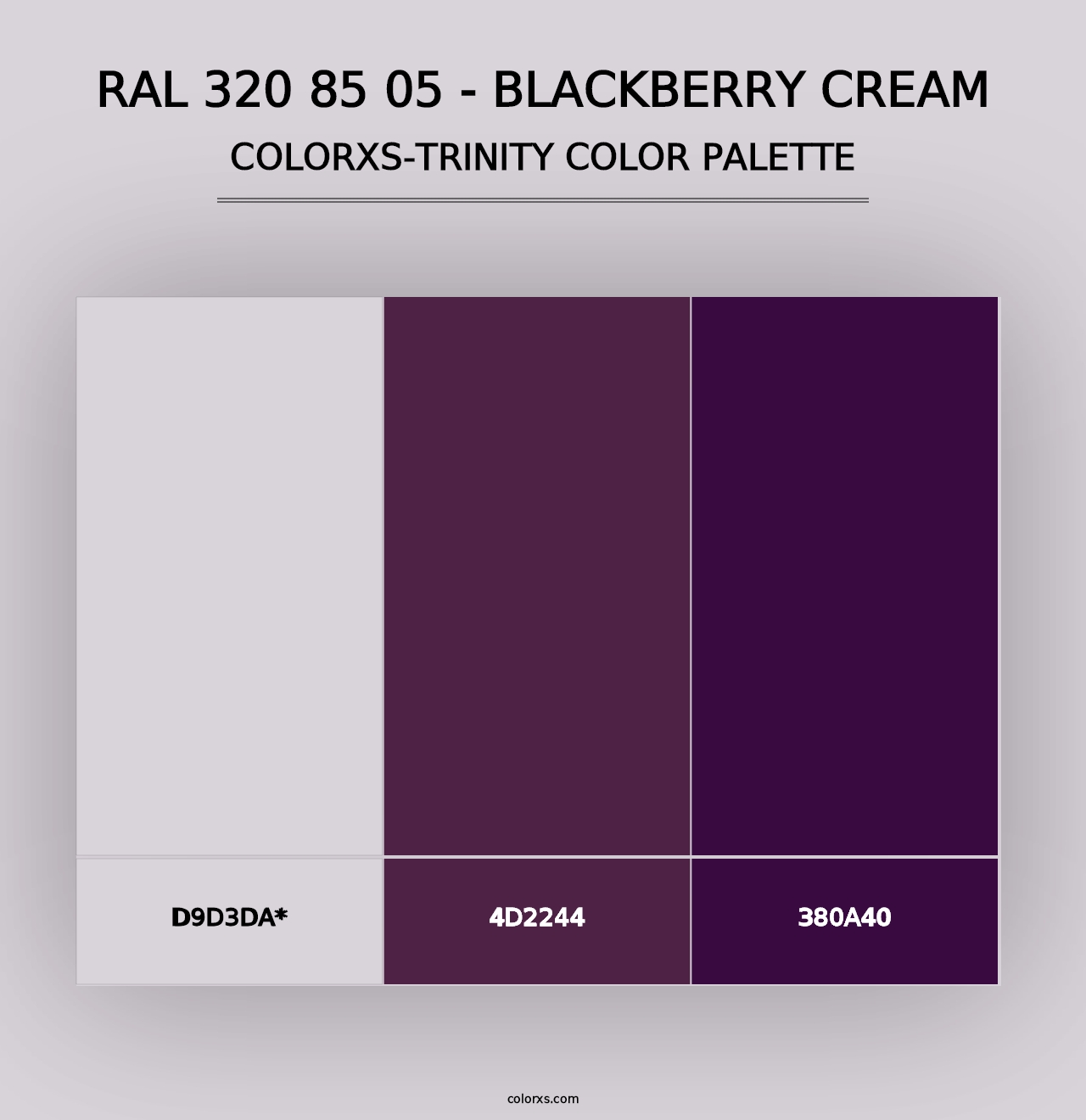 RAL 320 85 05 - Blackberry Cream - Colorxs Trinity Palette