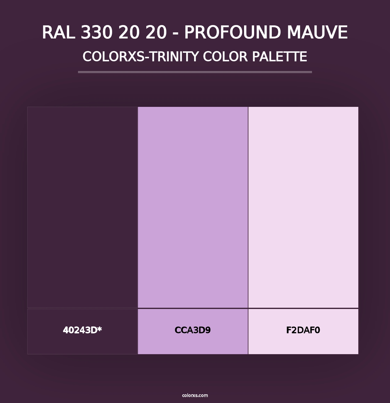 RAL 330 20 20 - Profound Mauve - Colorxs Trinity Palette